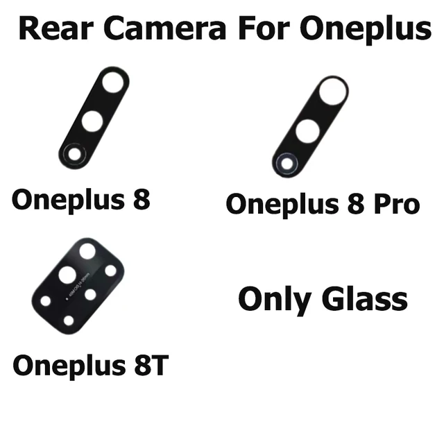 Oneplus için arka kamera 8T Pro arka kamera cam Lens tutkal