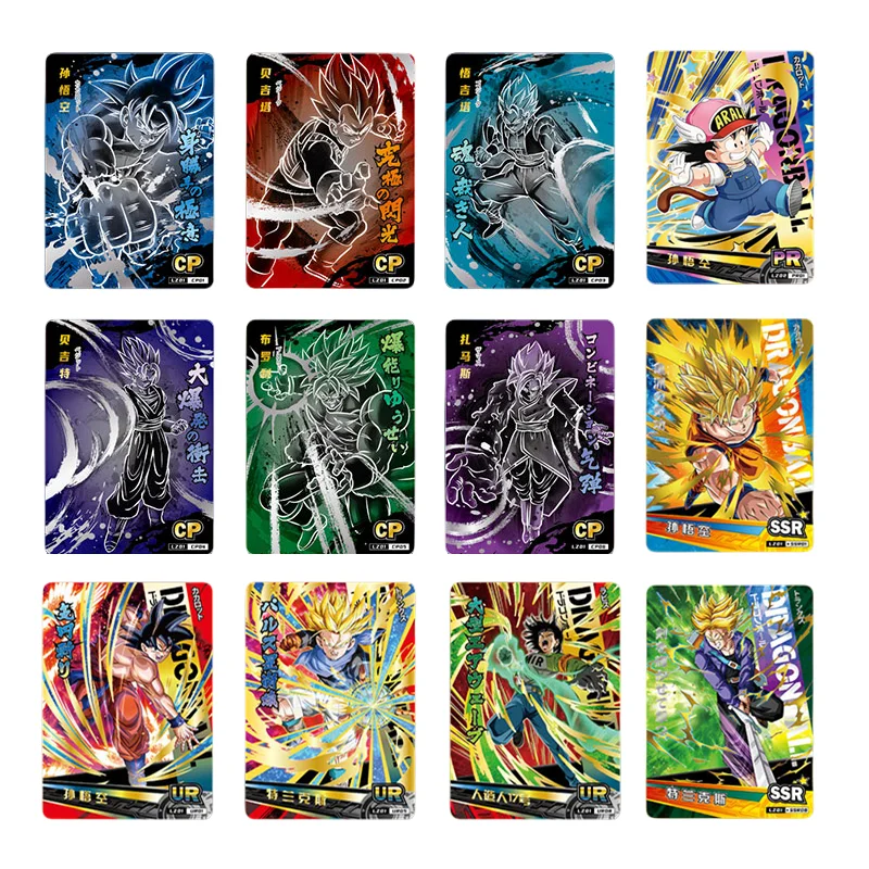드래곤 볼 카드 부스터 박스 TCG 희귀 트레이딩 카드 게임 손오공 사이어인 베지터 컬렉션 카드 어린이 선물 장난감