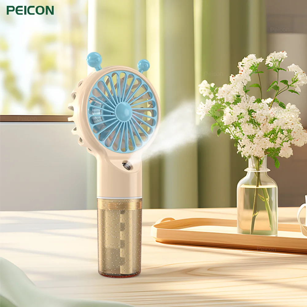 

Portable Rechargeable Fan Mini Air Conditioner Water Humidifier Handheld Fan Small Spray Mist Usb Fan for Travel Outdoor Office