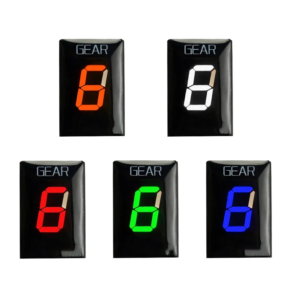 Motorcycle Digital Gear Indicator Counter 1-6 Speed Waterproof LED ...