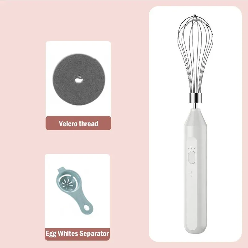 Mini Electric Milk Foamer Blender USB Rechargeable Handheld Electric Foam Maker 3 Speeds for Kitchen Egg Beater Frother Mixer 2