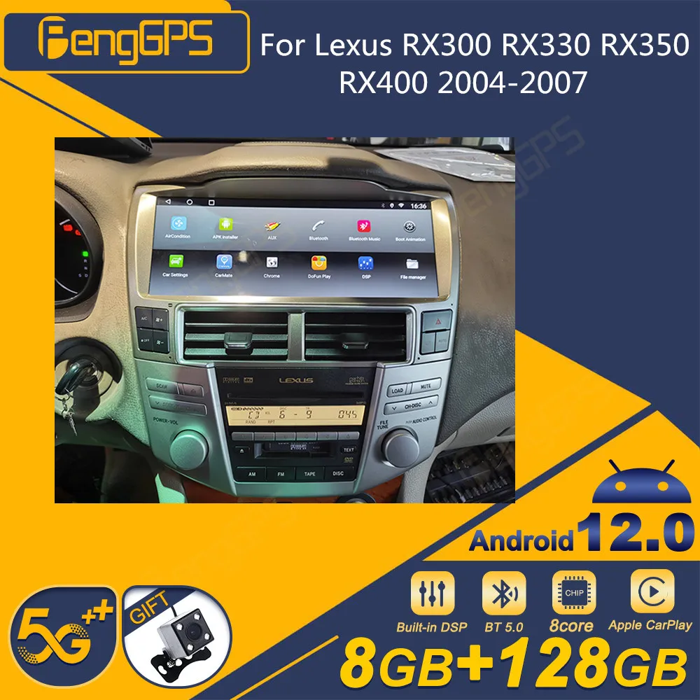 For Lexus RX300 RX330 RX350 RX400 2004 2007 Tesla Android