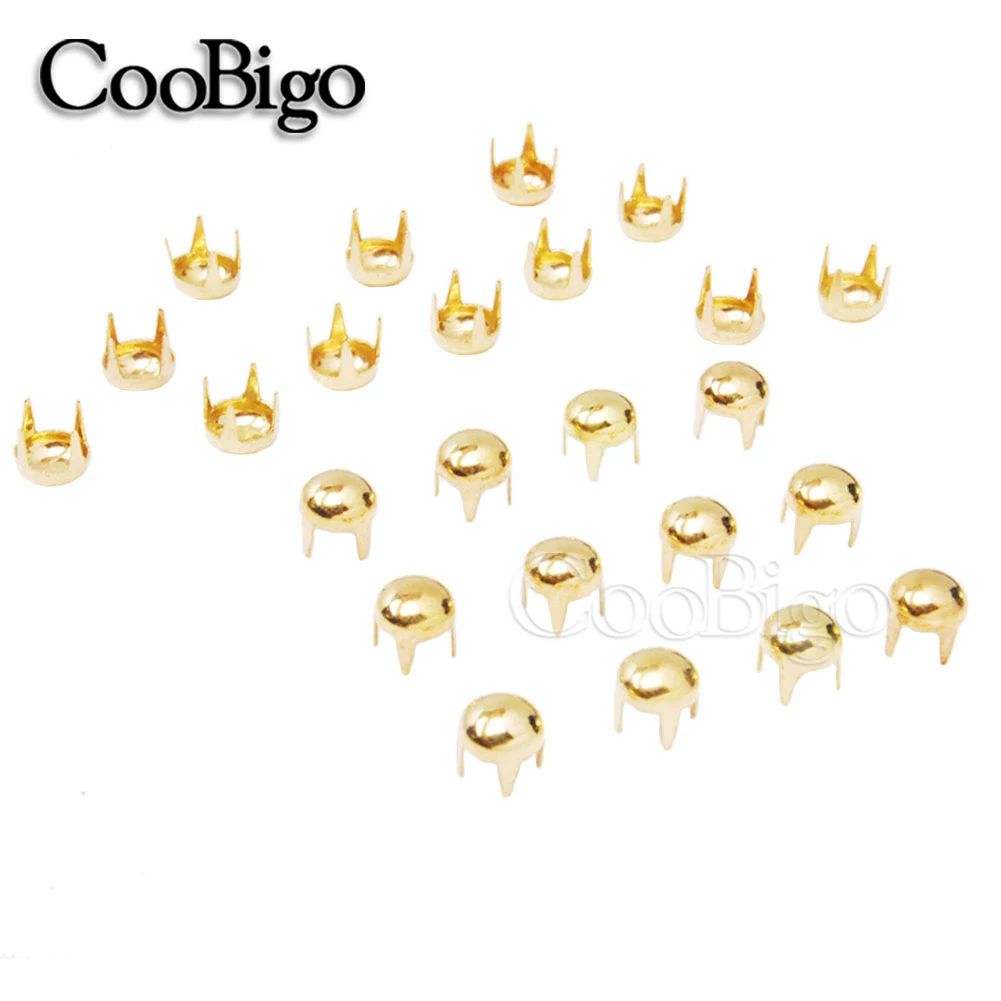 Description Picture 6 of item200pcs 5mm Round Decorative Rivets Leather Studs Nailhead Bead Spikes for Clothes Bag Leathercraft DIY Craft Accessories 4-Claws