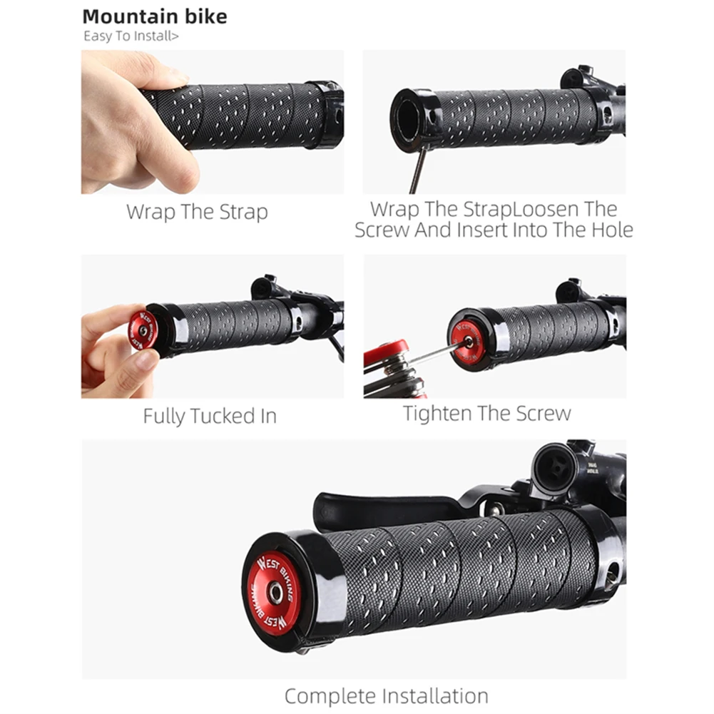 Bicycle accessories Bicycle handlebar cap Bicycle handlebar end plugs 1 Pair Mountain Road Bike Handlebar End Plugs Aluminum Alloy Handle Bar End Caps 22-24mm MTB Bicycle Grip Cover
