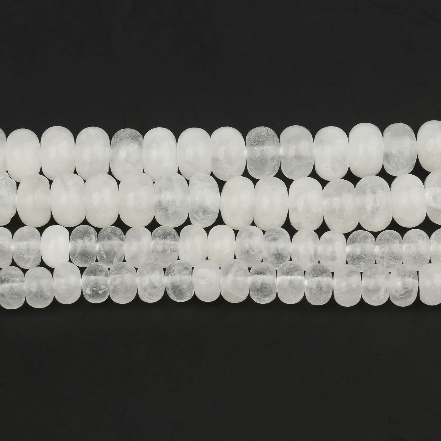 6/8mm Natural Gemstone White Moonstone Abacus Beads Loose Spacer