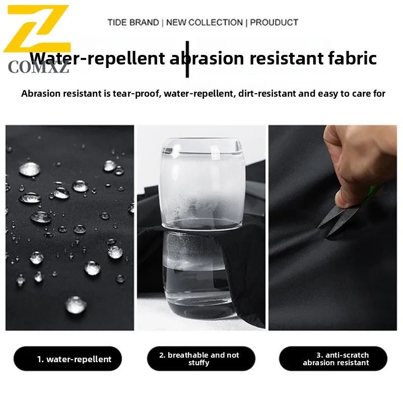 Men's Baseball Collar Jacket Heavyweight Zipper Flight Coat American Style Windproof Water-Resistant Spring Autumn Outerwear