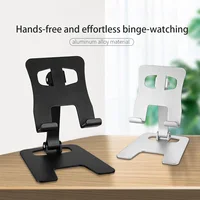 Metal Desktop Folding Stand 360 °   Rotating and Adjustable, Universal for Mobile Phones and Tablets, Portable and Stable Stand for Office Work, Watching Dramas, and Live Streaming.
