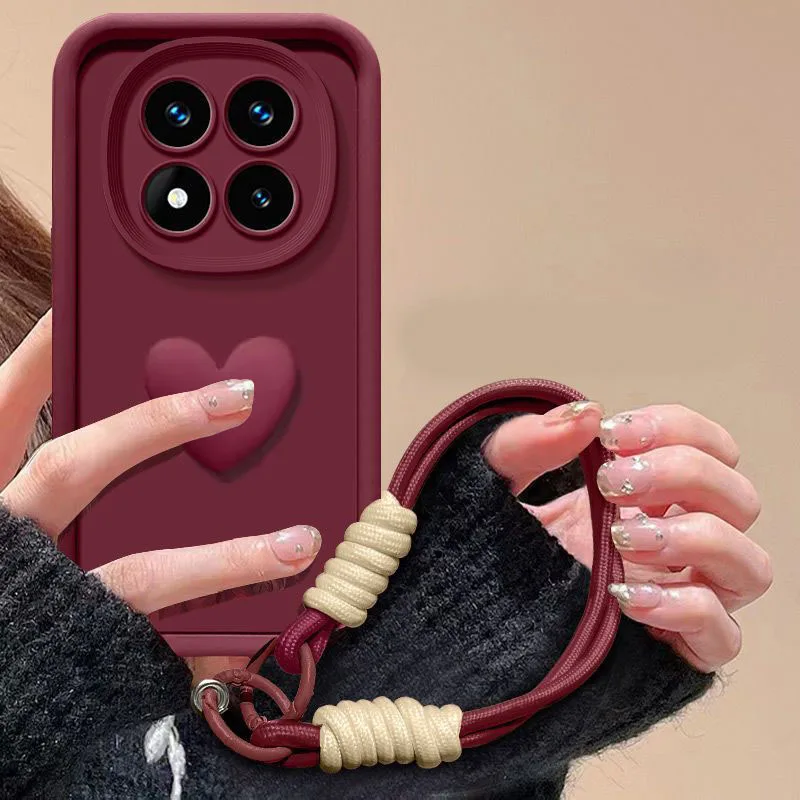 Shockproof Silicone Phone Case with Lanyard