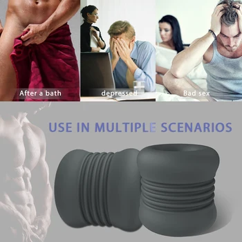 Portable Male Masturbator Cup Vagina Masturbation Blowjob Soft Pussy Sexy Toys for Men Endurance Exercise Vacuum Pocket Cup 3