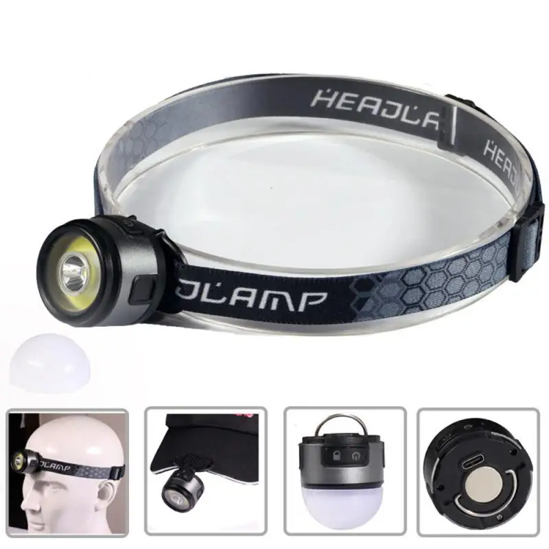 

Usb Rechargeable 280 Lumens Flashlight Powerful With Built-in Battery Headlamp Working Light Hunting Headlight Portable