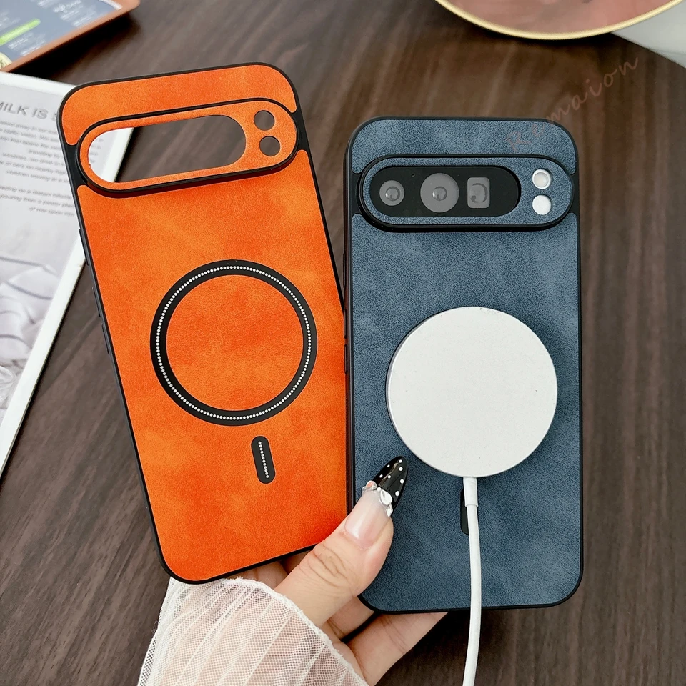 Luxury Magnetic Retro Leather Armor Phone Case - Shockproof Protector Cover