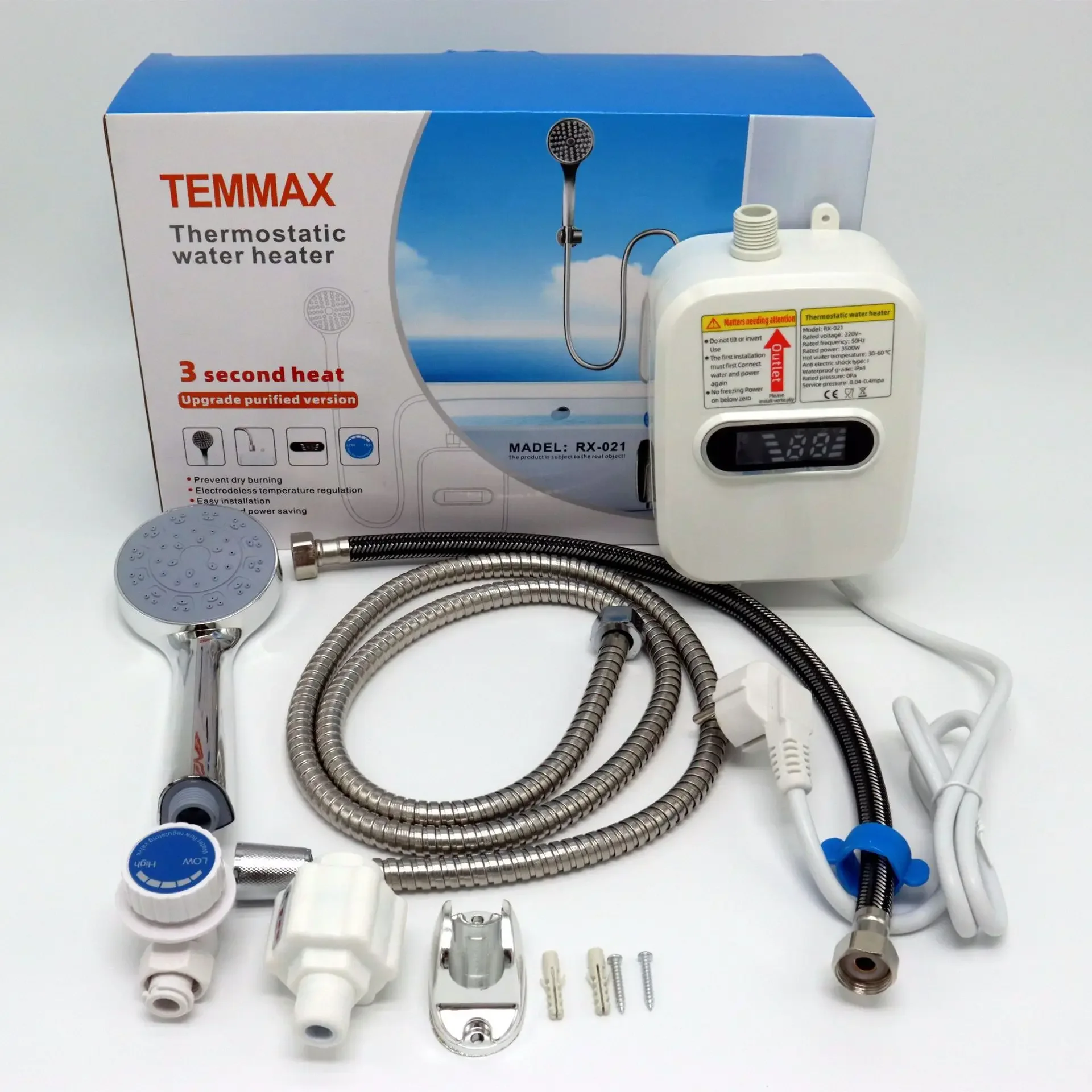 3000W Electric Thankless Mini Instant Hot Water Heater bathroom Faucet Tap Heating 3 Seconds Instant Heating Machine electric water heater