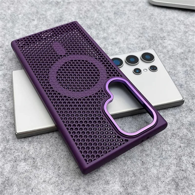 Honeycomb Mesh Cooling Magnetic Alloy Lens Hard Cover Case
