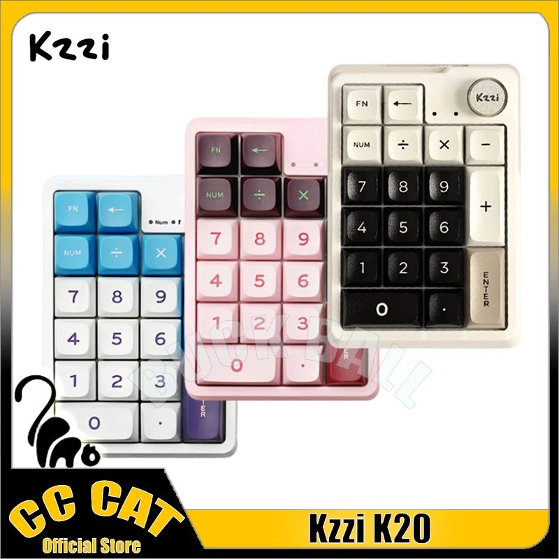 

Клавиатура Kzzi K20 Беспроводная с Bluetooth, 19 клавиш, 3 режима, 2,4 ГГц