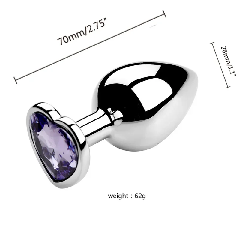 3PCS S/M/L Metal Butt Plug Anal Sex Toy Anal Plug for Women Men Couples Gay Adult Game Masturbator Anal Diamond Sex Shop