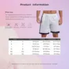 Mens Wet Look Boxer Shorts Drawstring Elastic Waist Pockets Waterproof Beach Shorts Swimming Trunks Loose Fit Short Pants Club 6