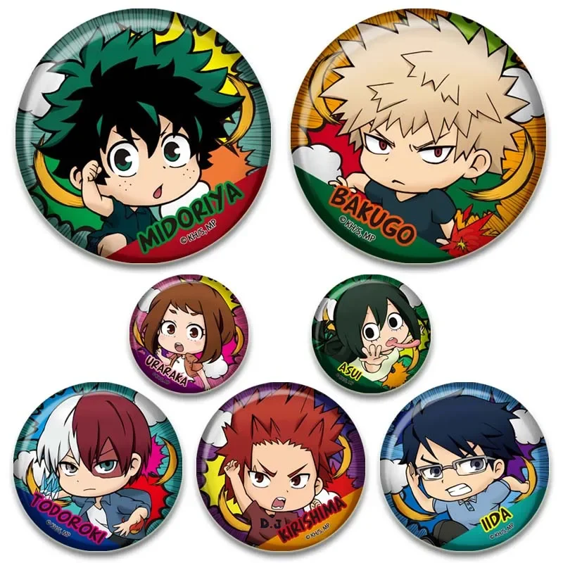 Broches-de-dibujos-animados-redondos-32mm-44mm-58mm-Midoriya-Izuku ...