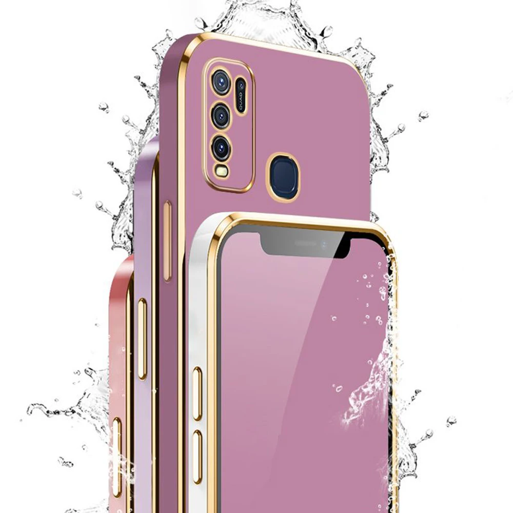 Battery Cover Vivo 1938 Case For Vivo Y30 Case Luxury Square