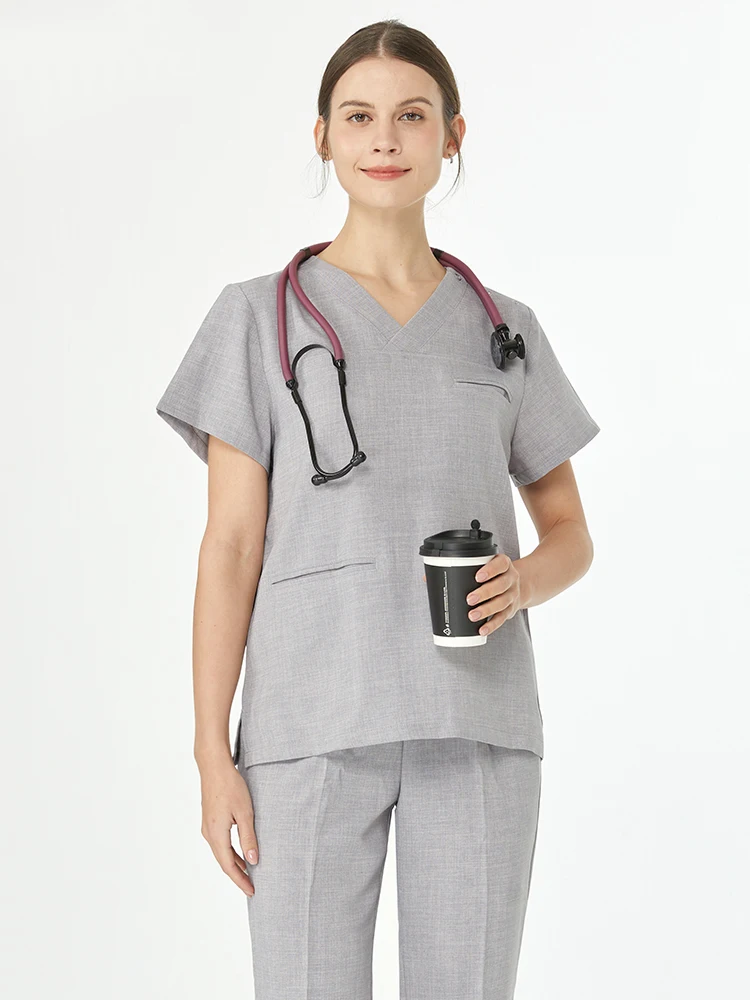 Micro Stretch Women‘s Nursing Uniforms Medical Scrubs Veterinary Healthcare Clothing Breathable Pediatric Nurse Uniforms 606