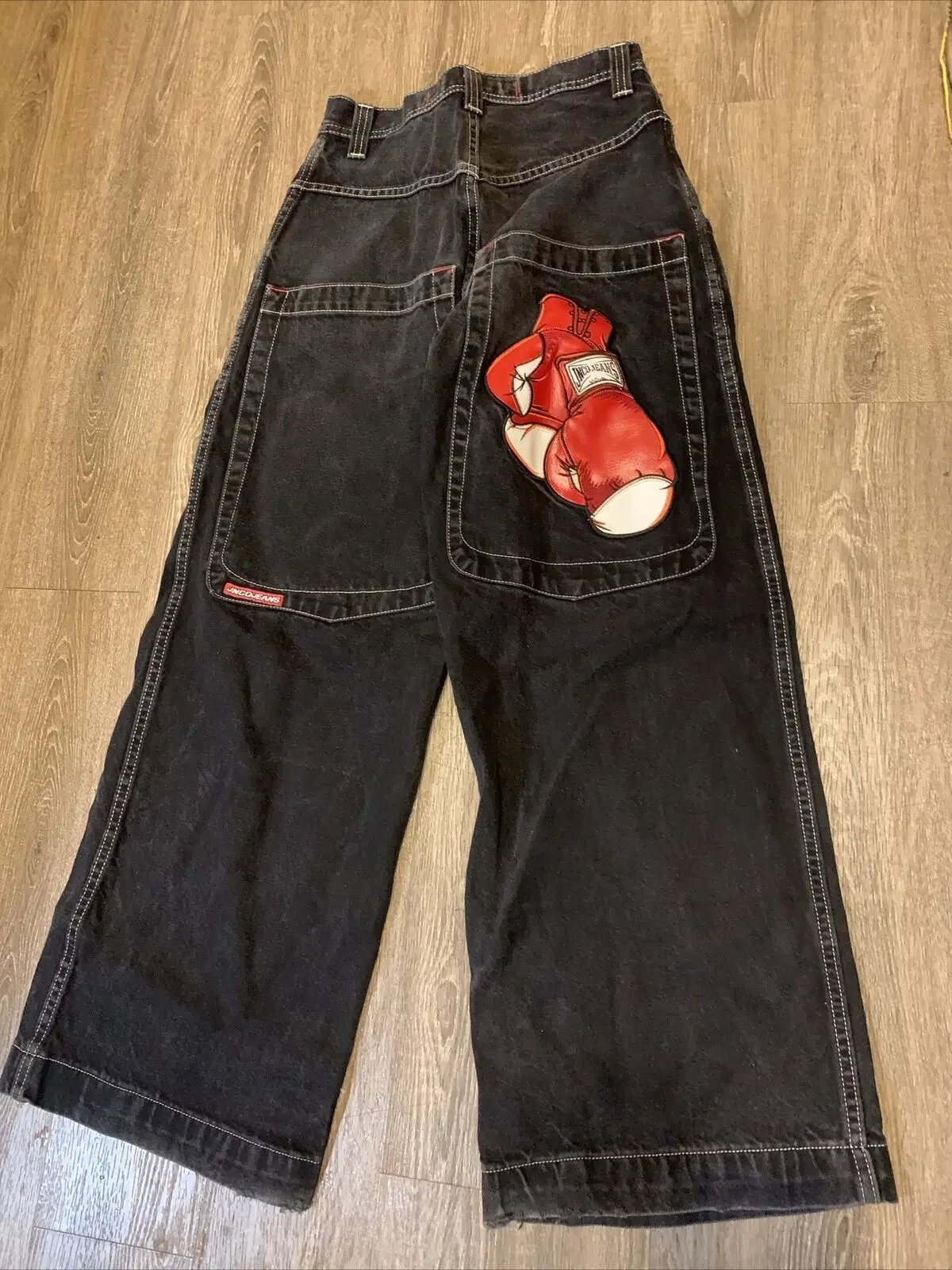 

New JNCO retro personality fashion graphic jeans pants Y2K Harajuku punk hip hop Gothic loose wide-leg pants couple street wear