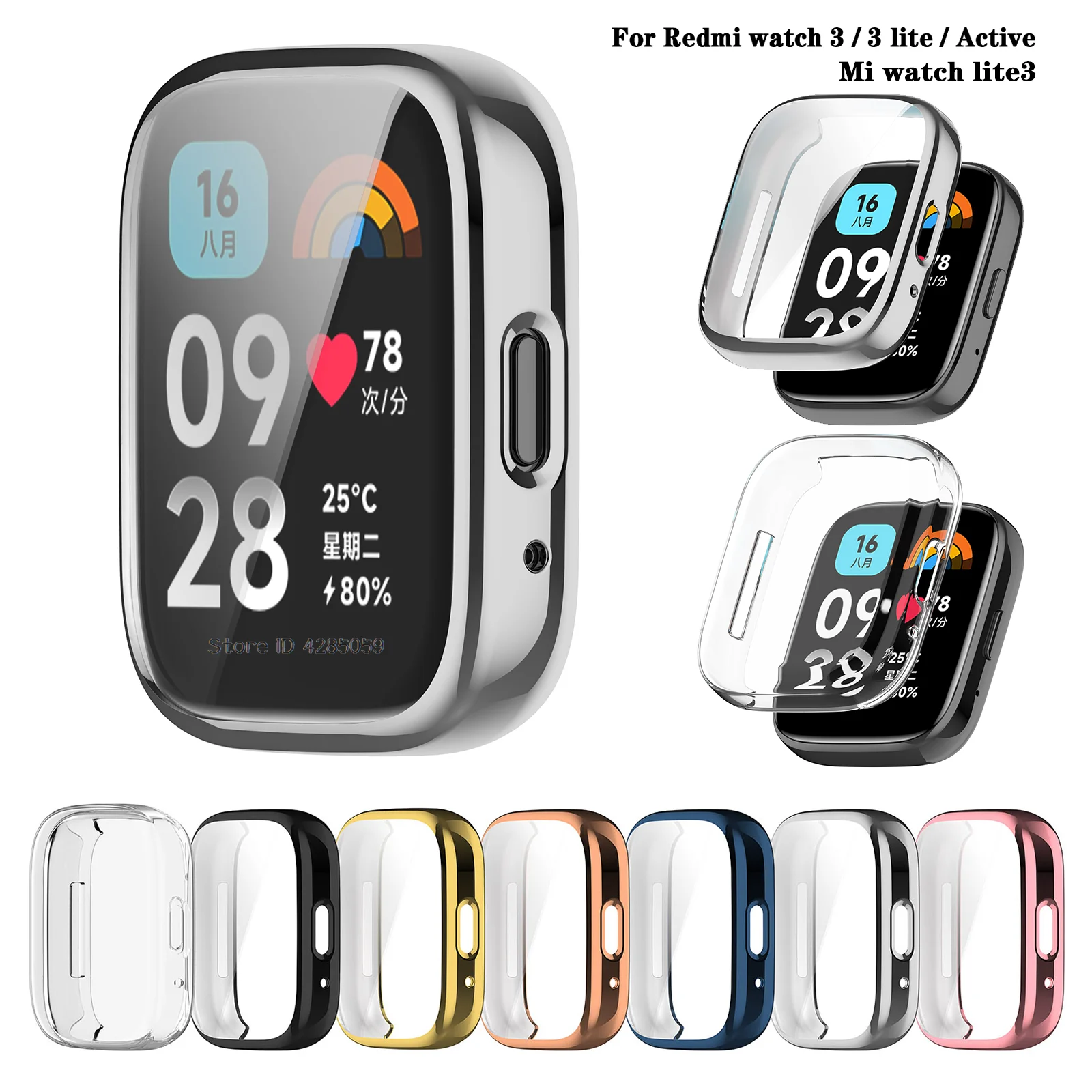 GENERICO Correa + Funda Para Xiaomi Redmi Watch 3 Active o 3 Lite