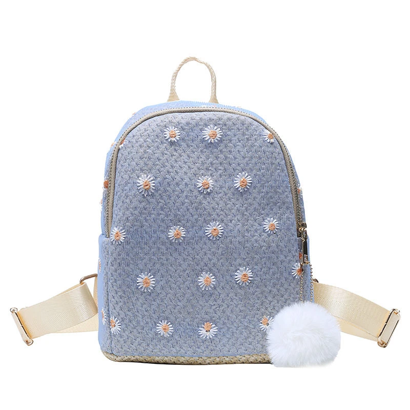 functional and stylish backpacks New Daisy Embroidery Women Backpacks Young Girls Travel Bags Mini Backpack for Female Bags Fashion Design Women Girl School Bags stylish evening bags