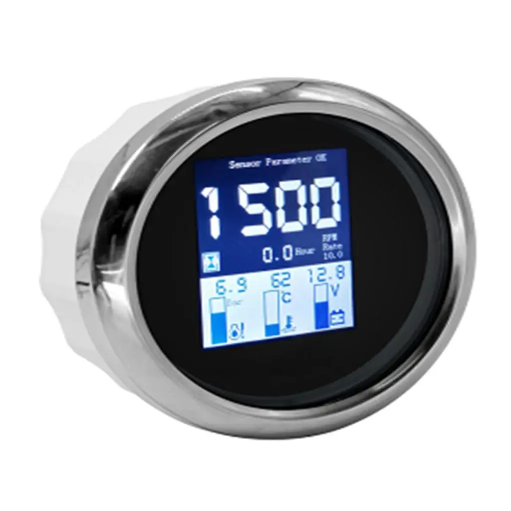 

85mm Digital Speedometer, Tachometer and Multimeter, 6 In 1 Functions
