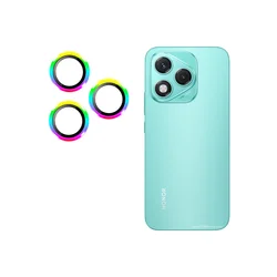 Premium Aluminum Alloy Camera Glass Lens Protector Cover - 6.7 Inches - Honor 400 Lite (Colorful)