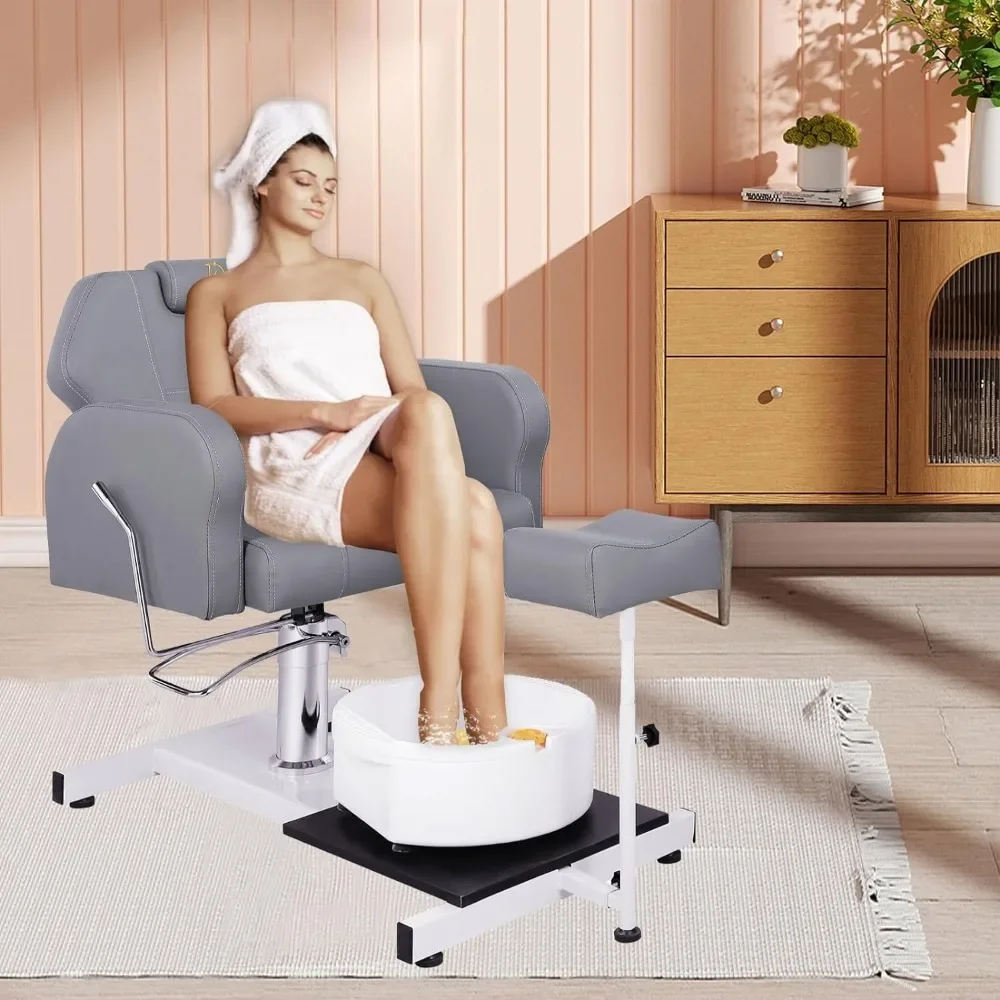Description Picture 6 of itemPedicure Chairs No Plumbing with Foot Massage Basin, Hydraulic Adjustable Pedicure Chair, 360° Rotation Pedicure Chairs