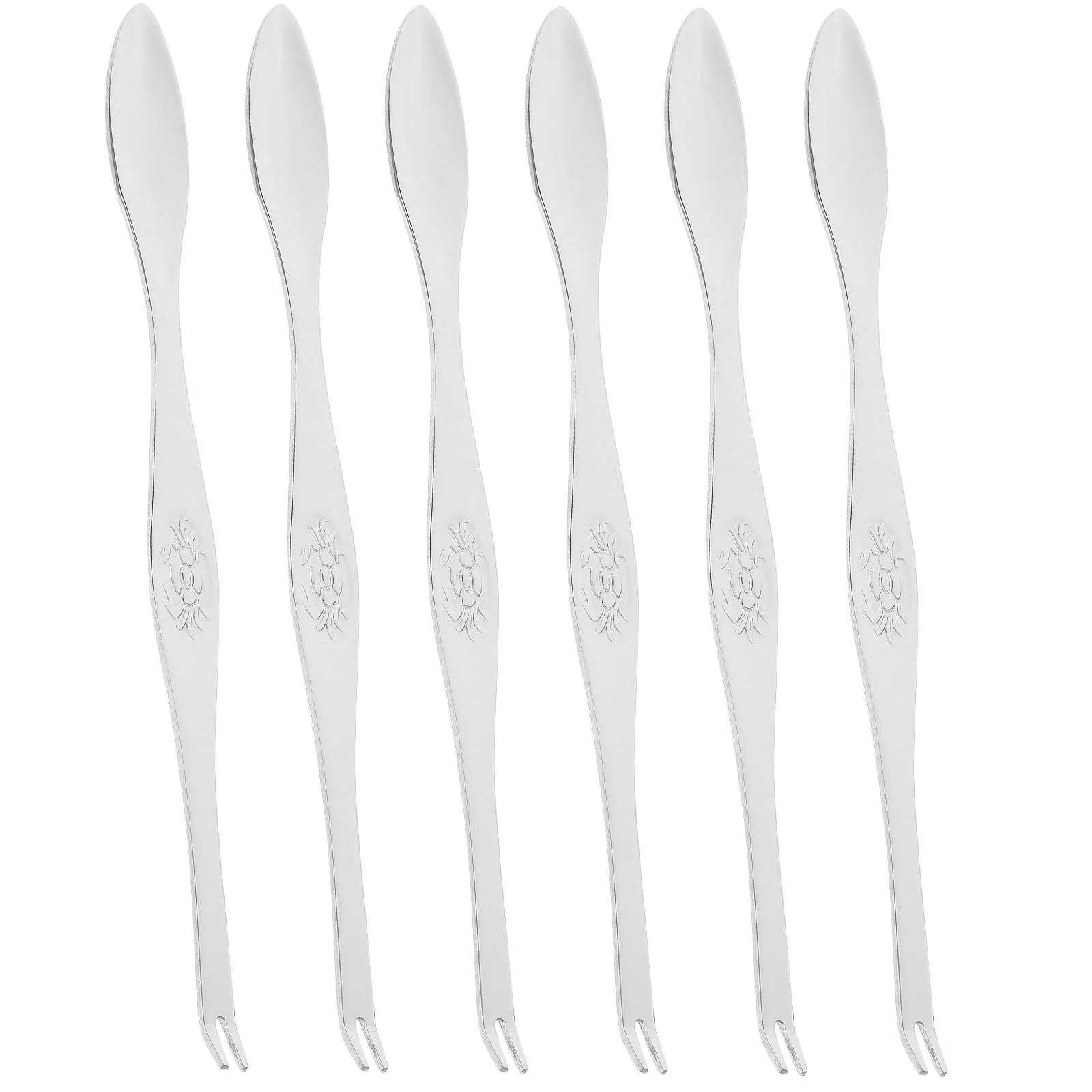 

Stainless Steel Seafood Forks, 6PCS for Home Restaurant ( Silver )