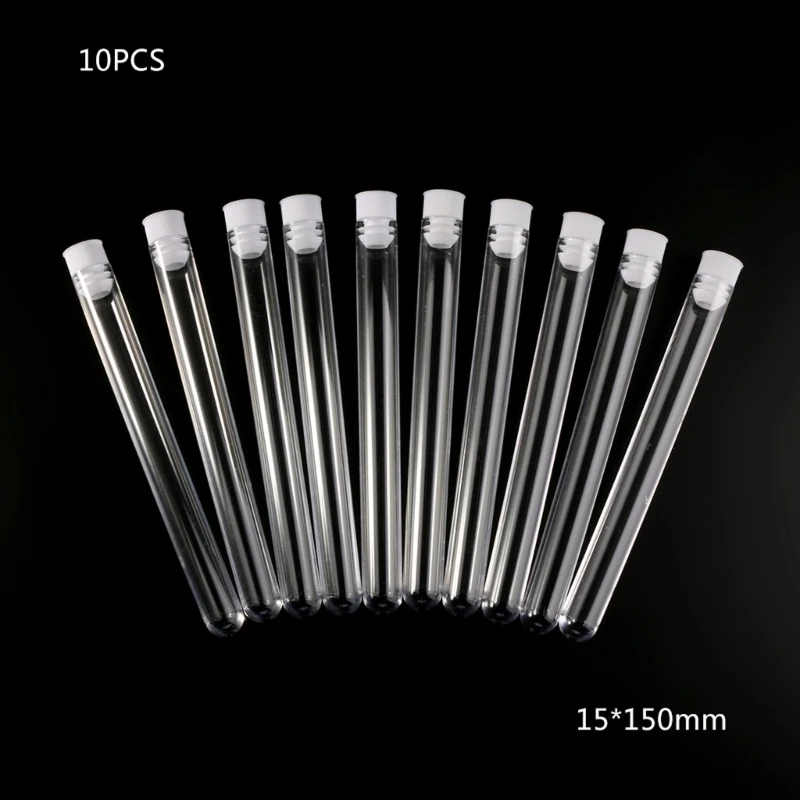 

YYDS 10Pcs Clear Plastic Centrifuge Tubes Set Lab Test Container Anti-leaking Include for Student Teahcer Lab Experiment