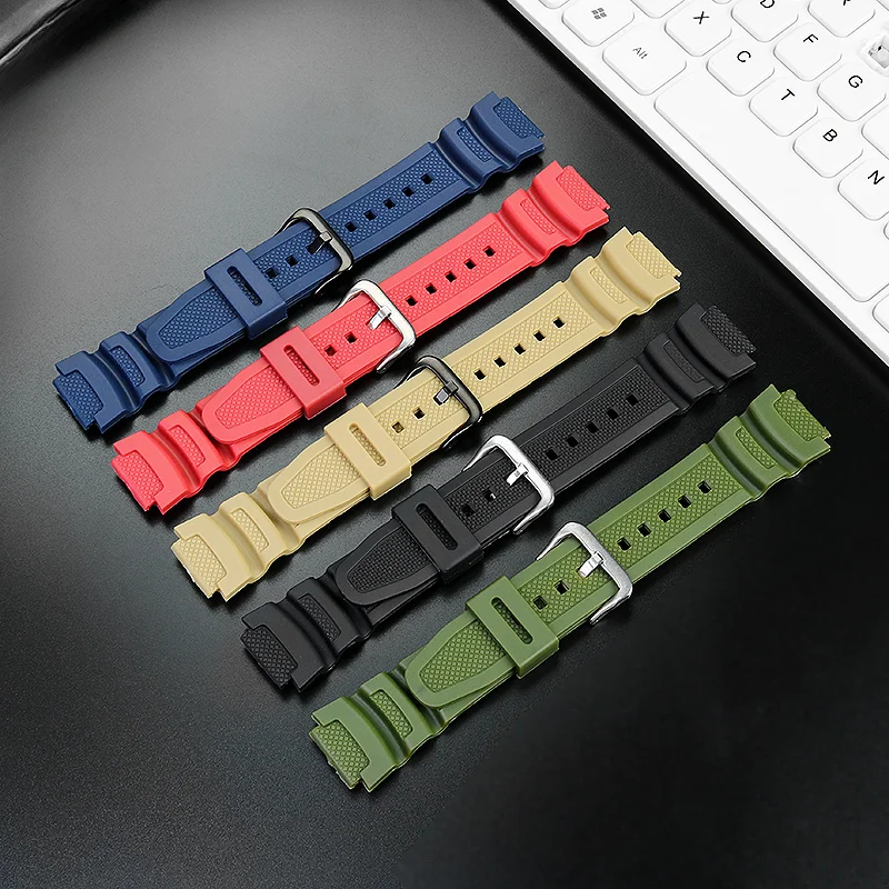 Correa de silicona de 18mm para reloj Casio, pulsera resistente al agua  para relojes Casio SGW-300/400/500 AQ-S810/1000W AE-1200/W-800H - AliExpress