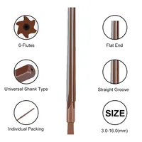 YIFINO 1: 50 Straight Groove Hand Reamer  High Speed Steel Conical Pin Extended Reamers 3.0-16.0mm For Wood Aluminium Alloy 2