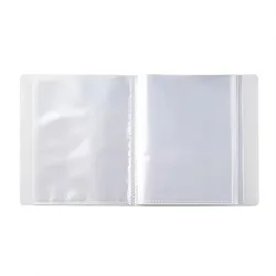 Durable Waterproof Information Booklet with 40 Clear Photo Pockets and Large Storage Capacity (Blue)