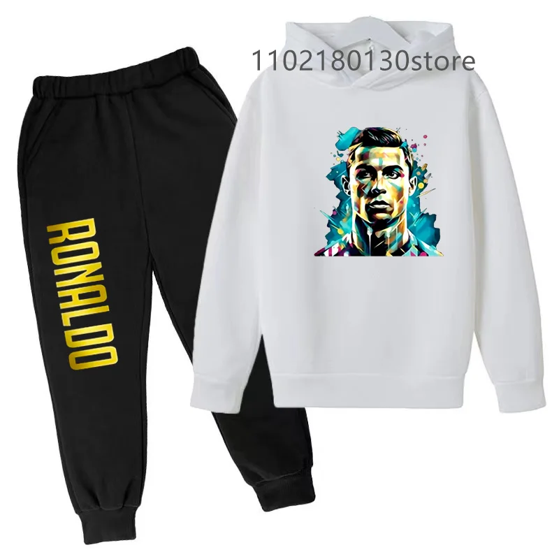 Kids New Clothes Spring/Autumn Gifts Celebrity Idol Hoodie+Pants 2P Sportswear 3-13Y Boys/Girls Casual Jogging Coat Set