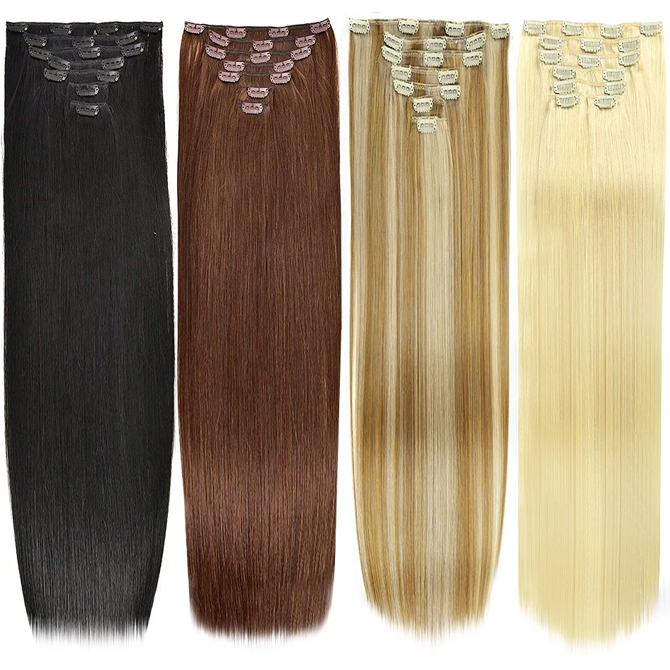 

Straight Clip In Hair Extension Human Hair Full Head vietnamese Raw 100% Original Hair Extensions Real Human Hair For Women