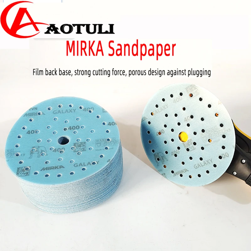 Galaxy Mirka Car Beauty Sanding Carta Vetrata Rettifica A Secco Rotonda 6 Pollici 150Mm Floccaggio Lavorazione Del Legno Lucidatura Hardware Per Mobil