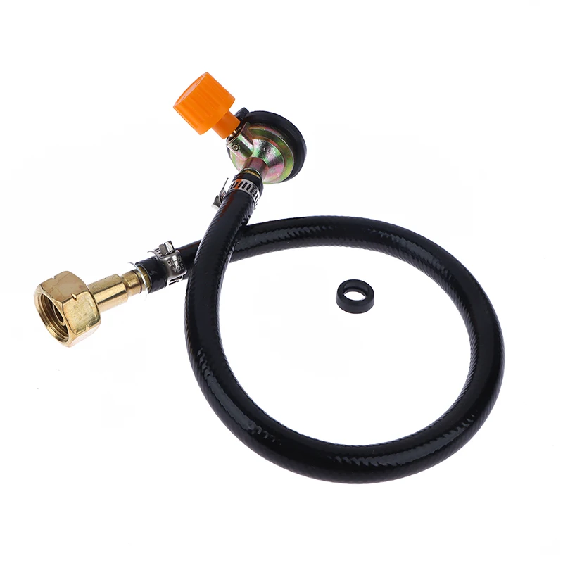 Gas Refill Adapter Braided Hose Leakproof Rubber Pipe Tube Cylinder Convertor Filling Tank Coupler