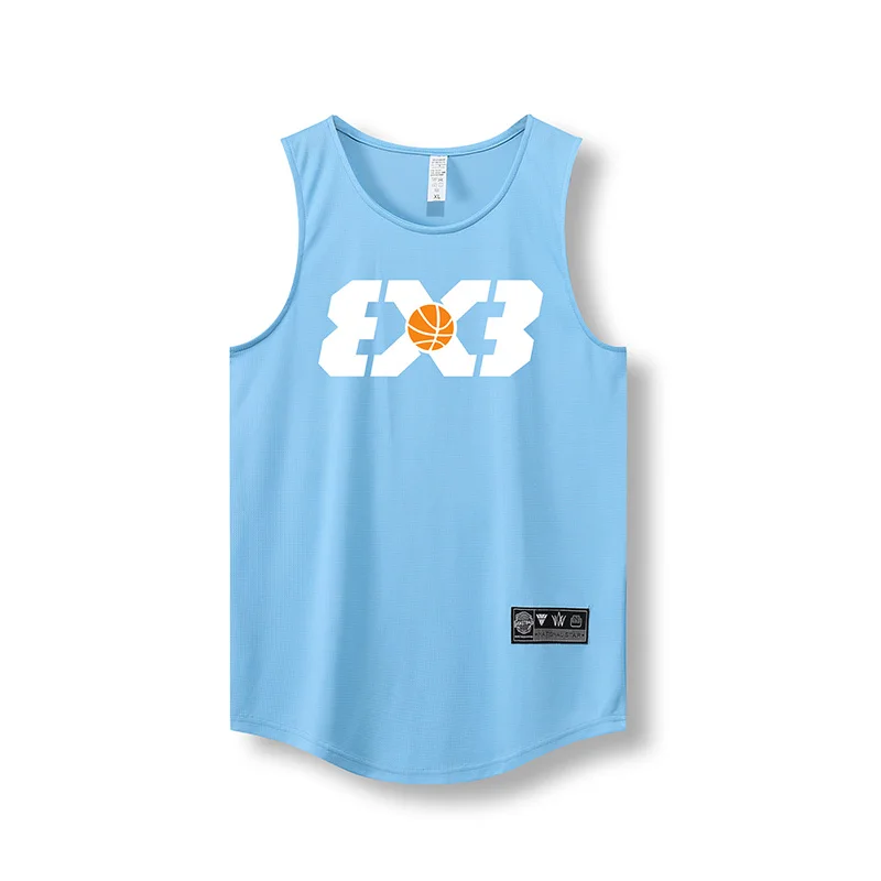Basketball Jerseys Basketball Loose Men Running Vest Outdoor Street Gym Sleeveless Letter Print Shirt Quick Dry Fitness Bodybuilding Tank Tops