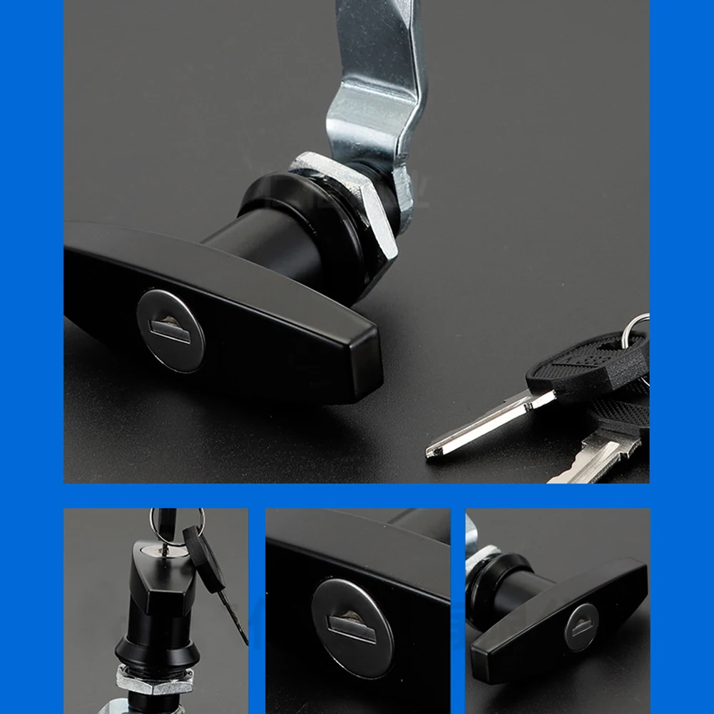 Description Picture 4 of itemT Handle Lock  Tool Box Garage Door Zinc Alloy Lock With Keys Cabinet Trailer Caravan Secure Locking Mechanism Safety Hardware