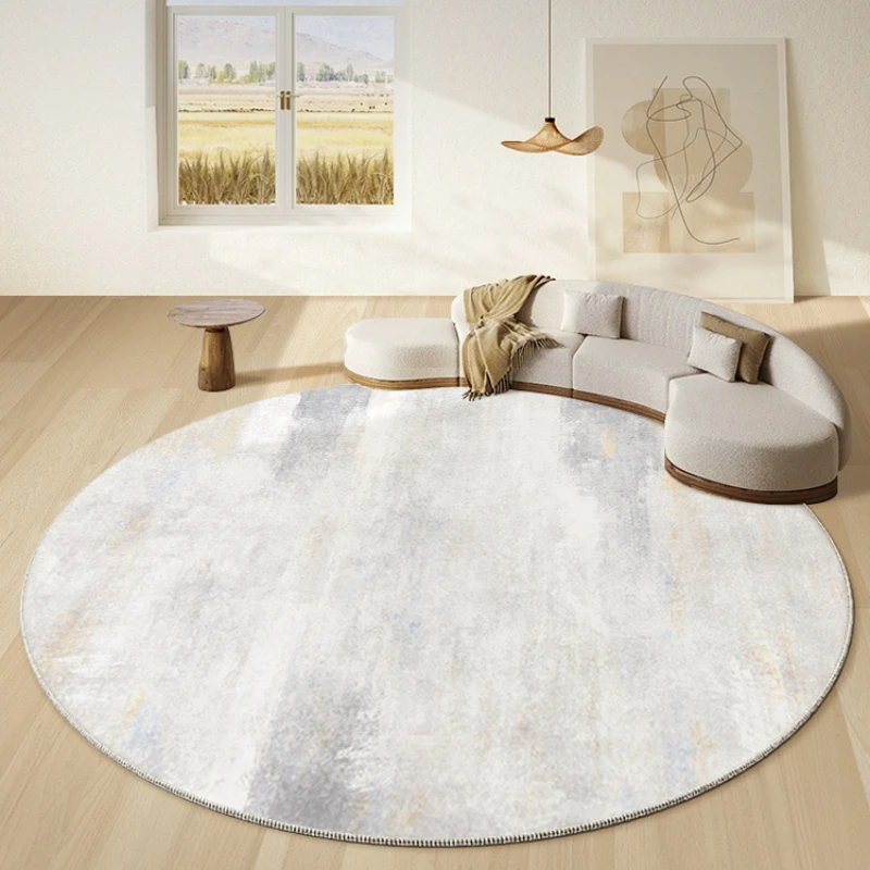 Light Luxury Carpets for Living Room Modern Minimalist Bedroom Decor Carpet Large Area Round Study Rug Thick Anti-slip Floor Mat 3