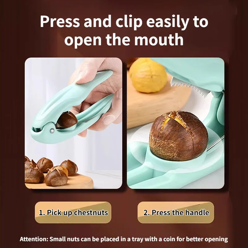 Nut Sheller Nut Cracker Chestnut Peeler Chestnut Cracker Universal Nut Opener Clip Cross Sawtooth Knife Size