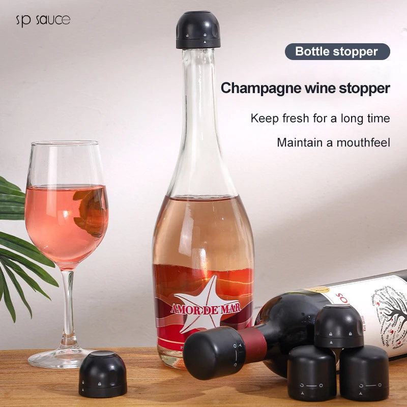 1pc Wine Stopper Domestic Kitchen Sealing Red Wine Bottles Mini Preservation Spin Leak Proof