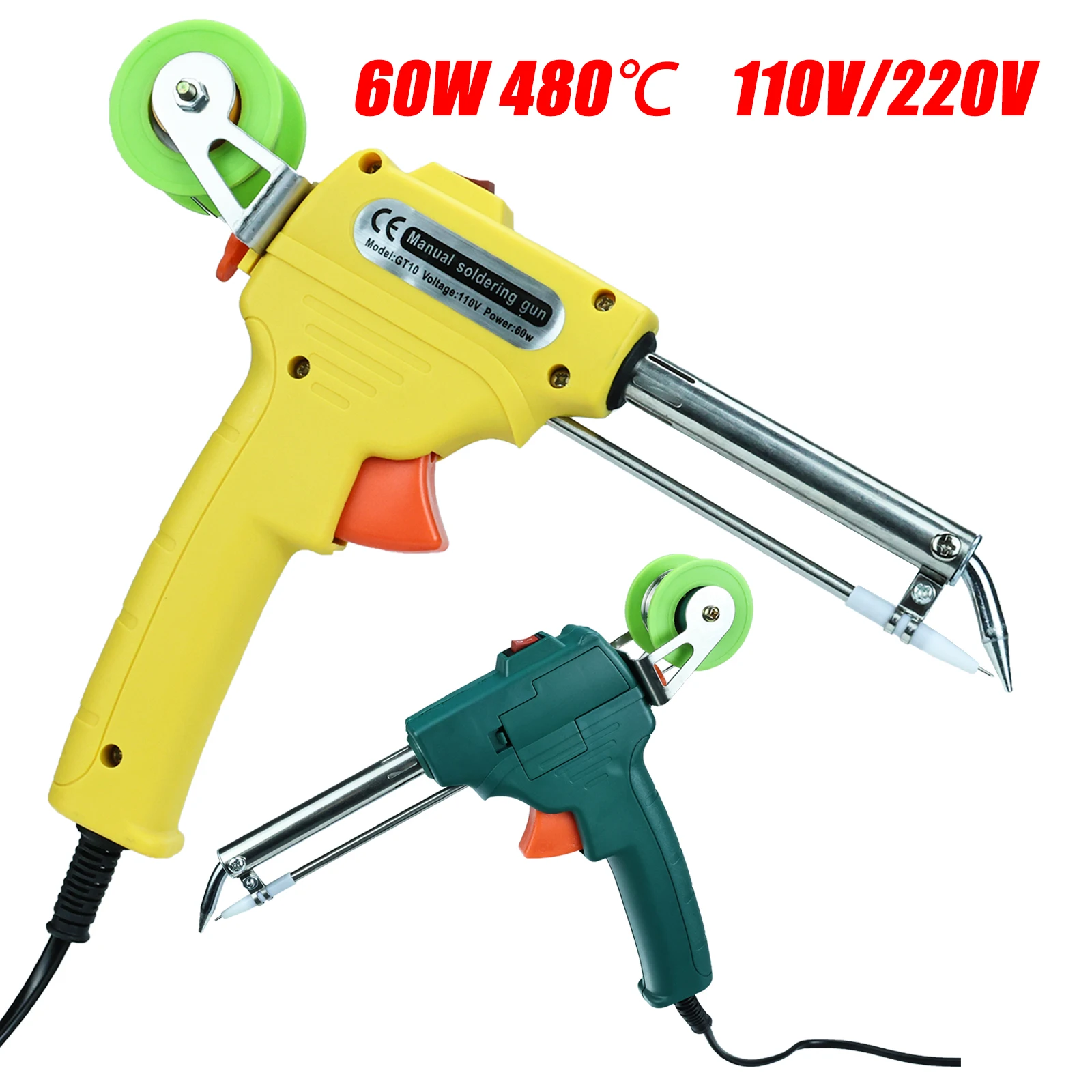 60W 220V/110V Automatic Electric Soldering Iron Tin Gun Hand-Held Heating Automatically Send Tin Gun Welding Heating Repair Tool 3d printer parts accessories model grinding tool set hand held heat 3d models hand cleaning tool tweezers pliers