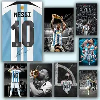 ملصقات جدارية ذاتية اللصق لأسطورة كرة القدم ليونيل ميسي | Lionel Messi Self-Adhesive Football Wall Sticker Poster