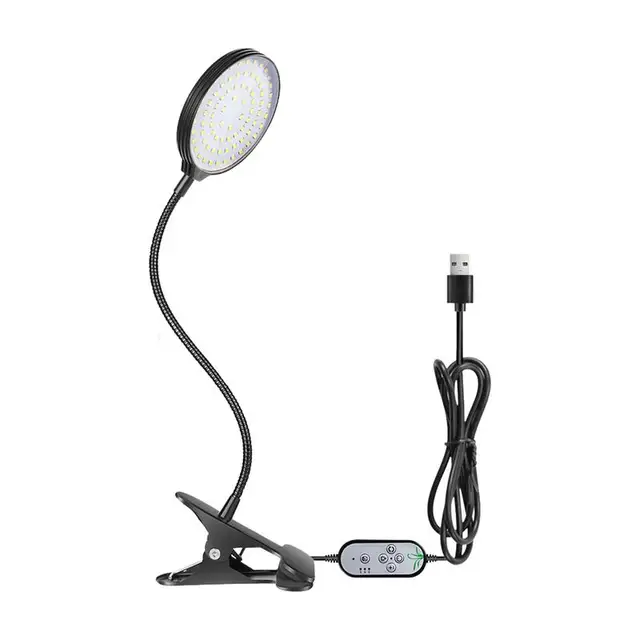 Led Grow Könnyű Rugalmas Gooseneck Clip-On Usb Asztali Növény Növekedési Lámpa A Pozsgás Növények Számára Beltéri Virág Palánták