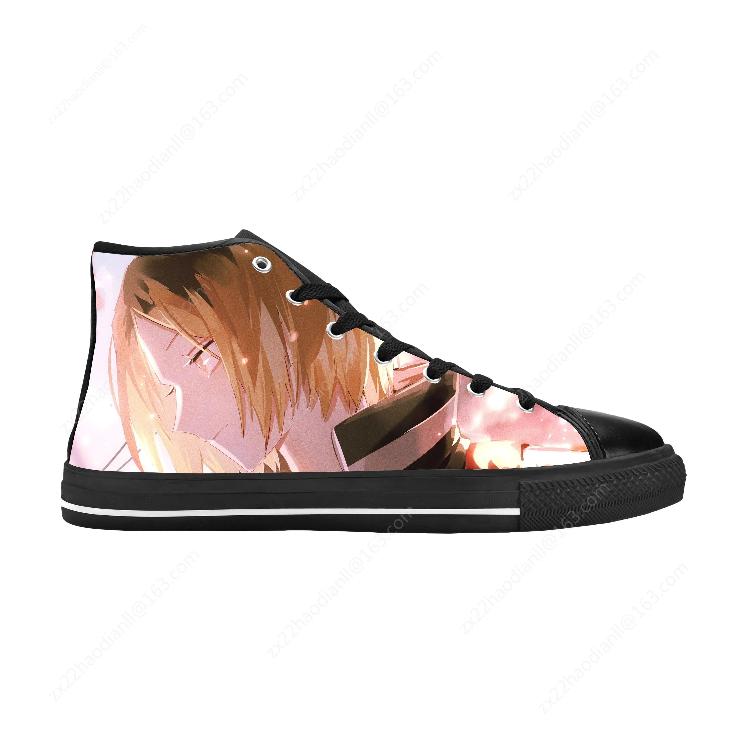 Japanese Anime Manga Cartoon Haikyuu Kozume Kenma Casual Cloth Shoes High Top Comfortable Breathable 3D Print Men Women Sneakers