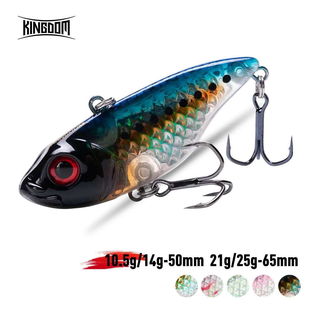 KINGDOM VIB Sinking Vibration Lure 50mm 65mm Artificial Hard Crankbait Winter Ice Saltwater Bait