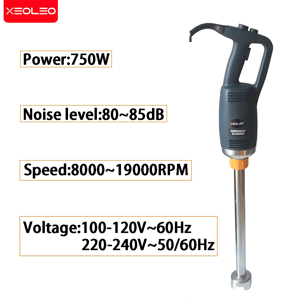 XEOLEO Hand Blender 750W electric mixer hand-held stick mixer kitchen lotion mixer mayonnaise milkshake and food with chopper 5