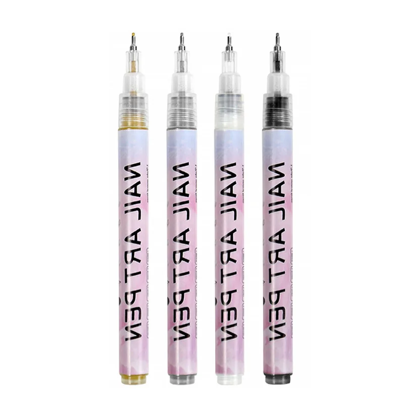 TSZS Nail Art Drawing Graffiti Pen Gel Pencil Plastic Painting Liner Brush White Marker Pen Nail Manicure Decoration Tools 5